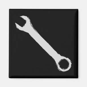 Wrench. Grey and Black. Spanner. Magnet