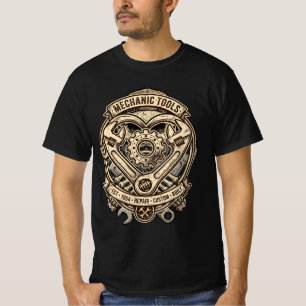Wrench Heart Gear - Vintage Mechanic Tools Tee