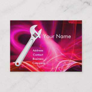 WRENCH METAL MECHANICS,PLUMBERS Monogram Business Card