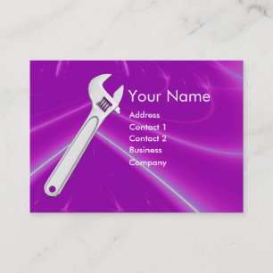 WRENCH METAL MECHANICS,PLUMBERS MONOGRAM BUSINESS CARD