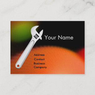 WRENCH METAL MECHANICS,PLUMBERS Monogram Business Card