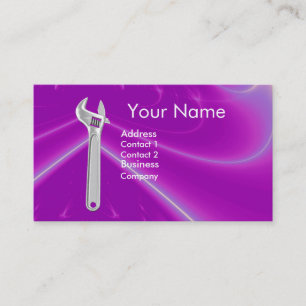 WRENCH METAL MECHANICS,PLUMBERS MONOGRAM BUSINESS CARD