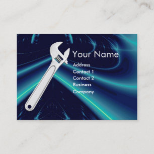 WRENCH METAL MECHANICS,PLUMBERS MONOGRAM BUSINESS CARD