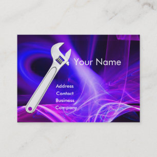 WRENCH METAL MECHANICS,PLUMBERS Monogram Business Card