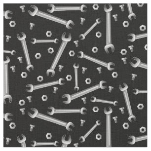 Wrenches Nuts and Bolts Fabric