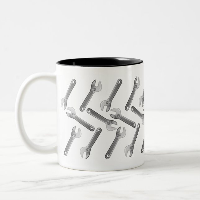 Wrenches Two-Tone Coffee Mug (Left)