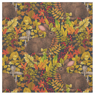 Wrens in the anemone garden fabric