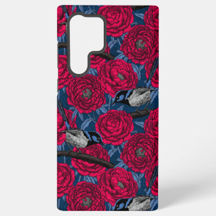 Wrens in the peonies samsung galaxy case