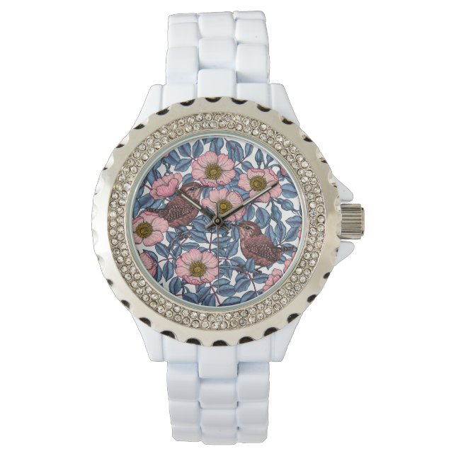 Wrens in the roses watch (Front)