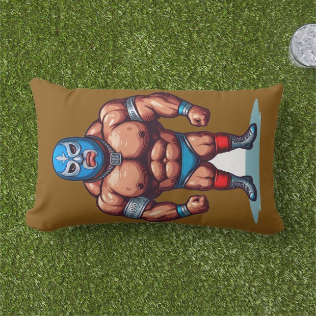 wreseling guy  lumbar cushion (Grass)