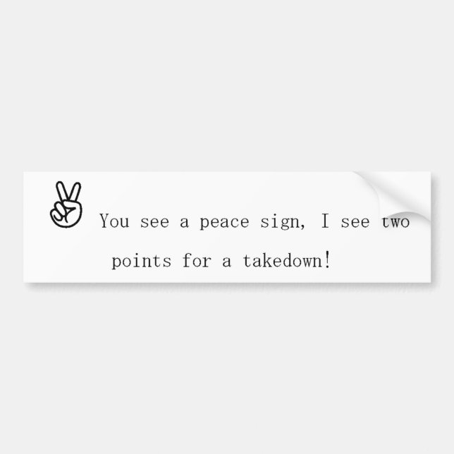 wrestle in peace Bumper Sticker (Front)
