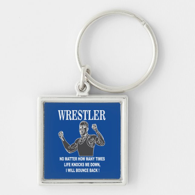 Wrestler Inspirational Wrestling  Key Ring (Front)