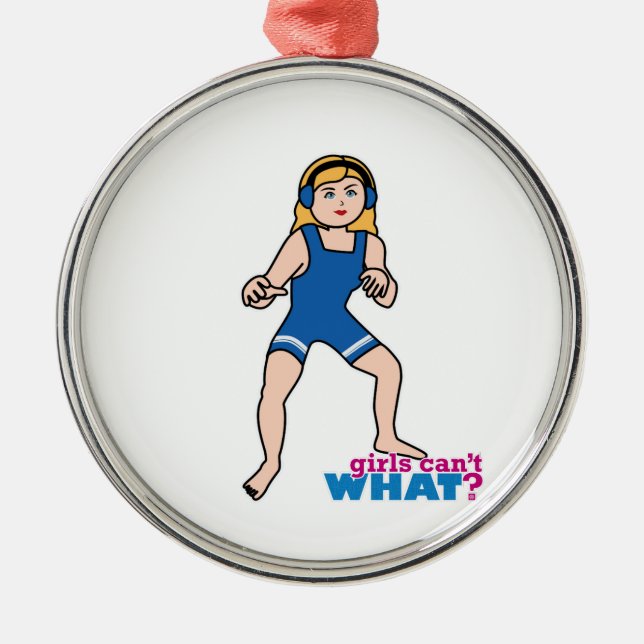 Wrestler - Light/Blonde Metal Tree Decoration (Front)