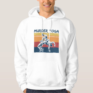 Wrestler Murder Yoga Vintage Retro Funny Wrestling Hoodie