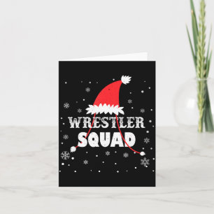 Wrestler Squad Christmas Wrestling Matching Xmas Card