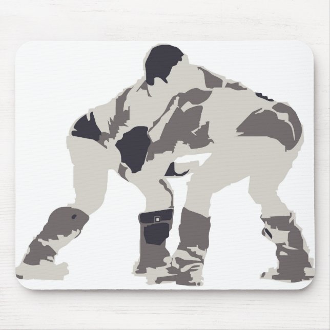 Wrestlers in Mongolia Mouse Pad (Front)