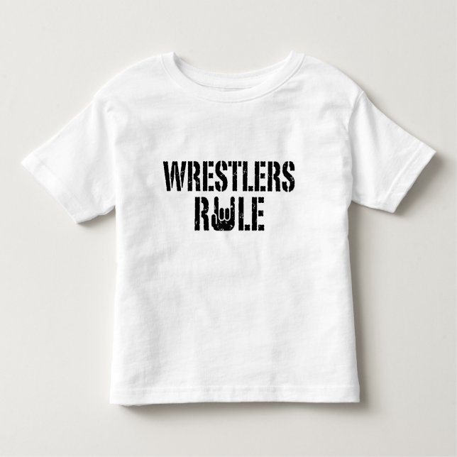 Wrestlers Rule Toddler T-Shirt (Front)