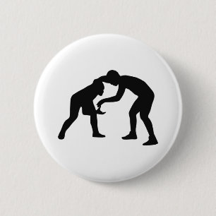 Wrestling 6 Cm Round Badge