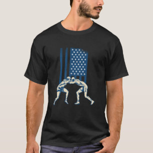 Wrestling American USA Flag Wrestling Wrestling Fa T-Shirt