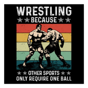 Wrestling Because Other Sports Require One Ball Poster