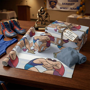 Wrestling Bout Wrapping Paper