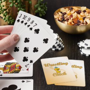 Wrestling Chick Playing Cards