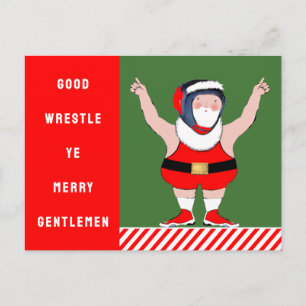 Wrestling Christmas Holiday Cards