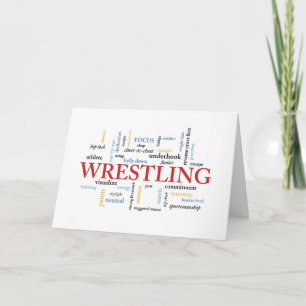 Wrestling Coach Birthday in Words Card