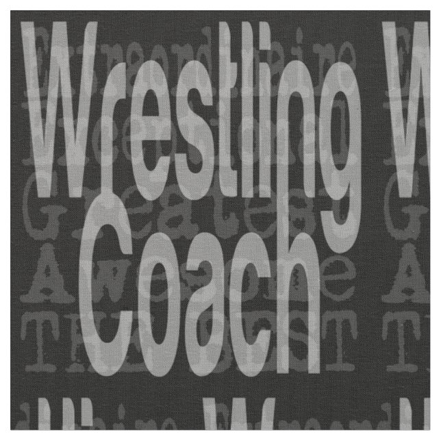 Wrestling Coach Extraordinaire Fabric (Close Up)