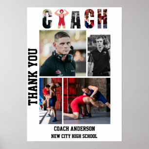 Wrestling Coach Senior Night Graduation Poster