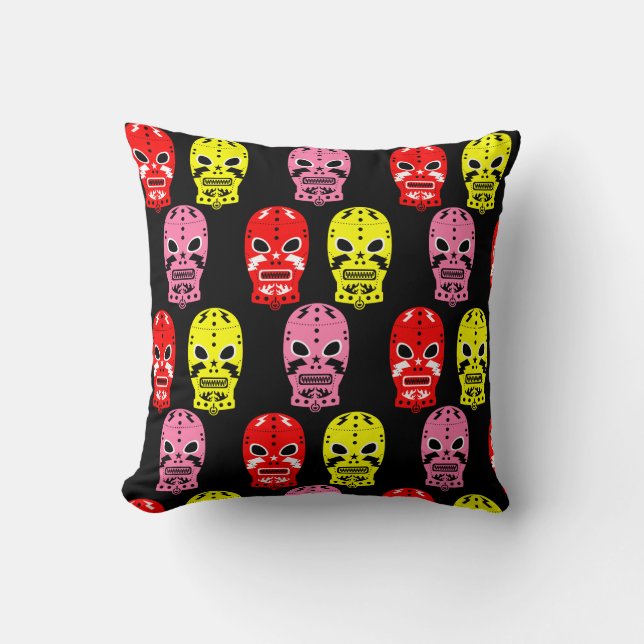 Wrestling Contest Masks Cushion (Front)