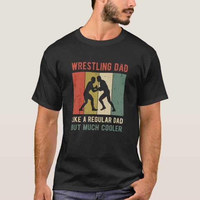 Wrestling Dad Retro Wrestling  Vintage Wrestling T-Shirt (Front)