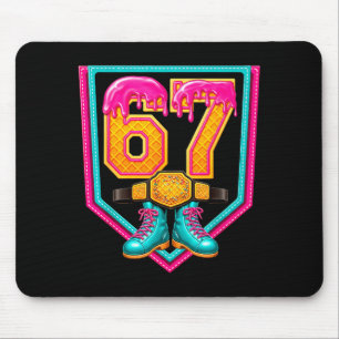 Wrestling Drip Number 67 Wrestling Player  Mouse Pad