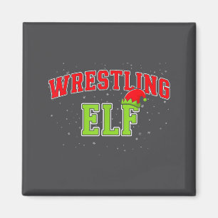 Wrestling Elf Christmas Family Matching Group Xmas Magnet