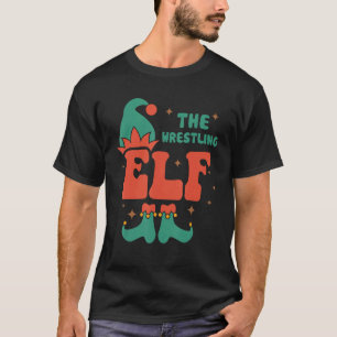 Wrestling Elf Family Matching Christmas Pjs Funny T-Shirt