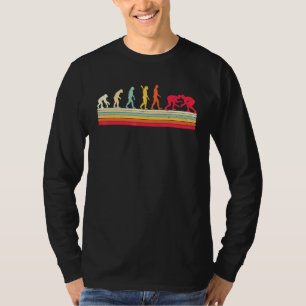 Wrestling Evolution Of Man Sport Retro Vintage T-Shirt