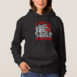 Wrestling Funny First Lesson in Wrestling Hoodie