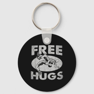 Wrestling - Funny Free Hugs Wrestling Key Ring