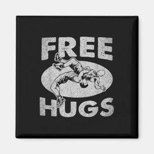 Wrestling - Funny Free Hugs Wrestling  Magnet