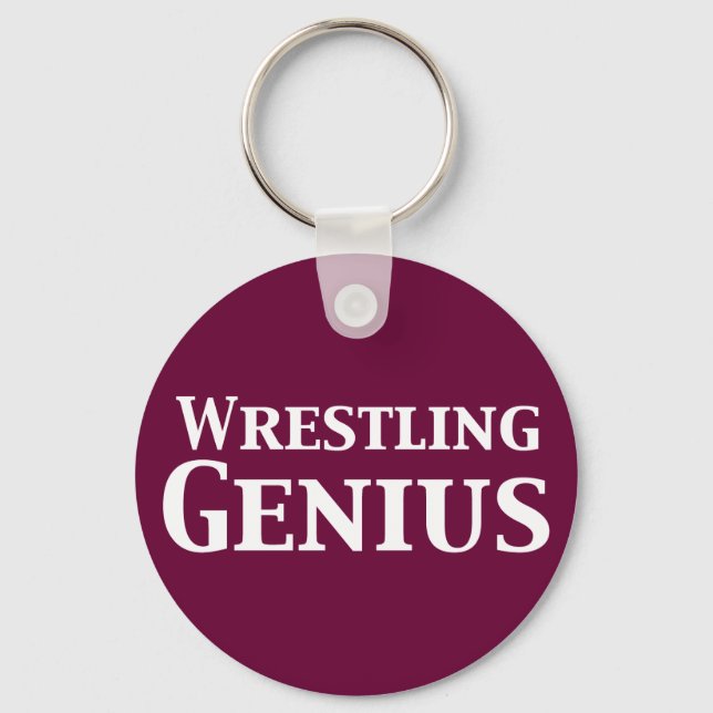 Wrestling Genius Gifts Key Ring (Front)