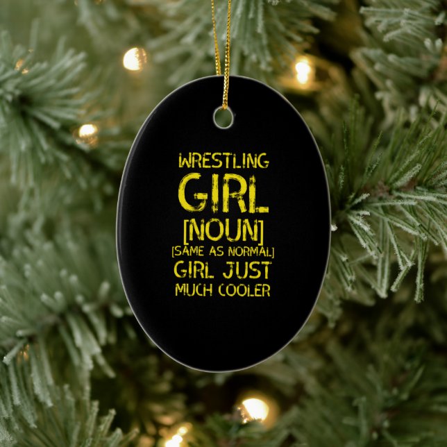 wrestling  girl much cooler ceramic tree decoration (Tree)