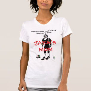Wrestling Mom Cartoon CUSTOM T-Shirt
