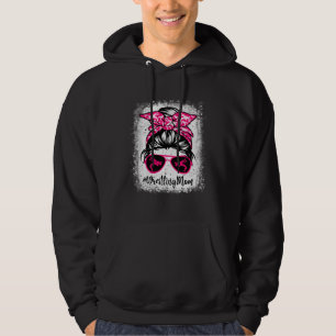 Wrestling Mom Leopard Messy Bun Sport  Mother's Da Hoodie