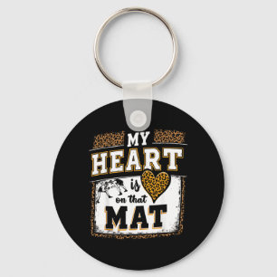 Wrestling Mum Grandma Heart is on That Mat Animal Key Ring