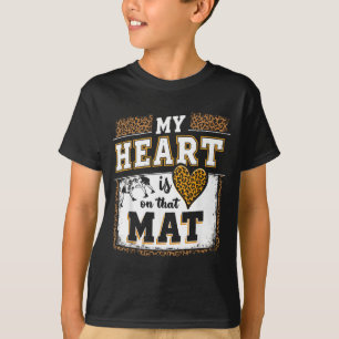 Wrestling Mum Grandma Heart is on That Mat Animal T-Shirt