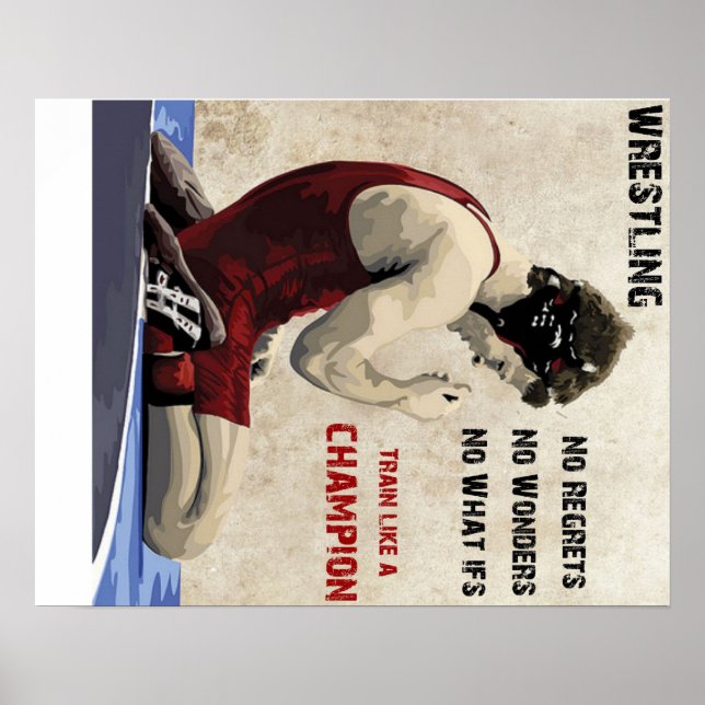 wrestling - no regrets poster (Front)
