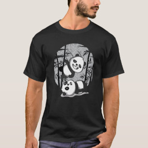 Wrestling Pandas Chinese Bamboo Eating Animals  Be T-Shirt