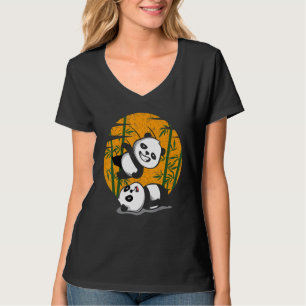 Wrestling Pandas Chinese Bamboo Eating Animals Be T-Shirt