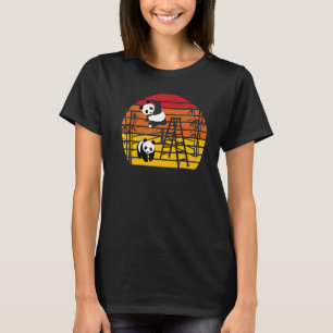 Wrestling Pandas  Chinese Bamboo Eating Animals    T-Shirt
