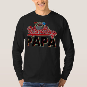 Wrestling Papa Retro Vintage Fathers Day Sport T-Shirt